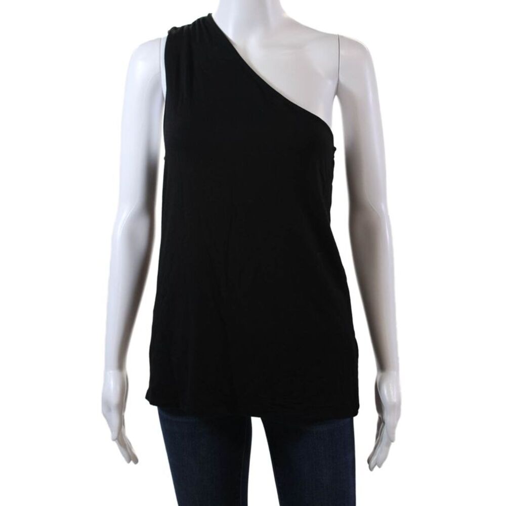 Club Monaco Womens One Shoulder Knit Krystynia Top Black Size Small